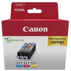 Comparateur de prix : Pack De 3 Cartouches Cyan + Magenta + Jaune Canon Cli-521 C M Y Canon