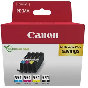 Comparateur de prix : Conso imprimantes - CANON - CLI-551 - Multipack - C/M/Y/BK 6509B016
