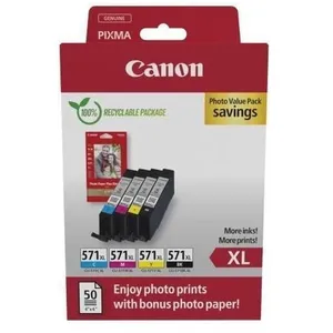 Comparateur de prix : Conso imprimantes - CANON - CLI-571XL - Multipack N,C,M,J 0332C006