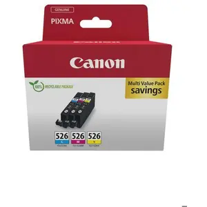 Comparateur de prix : Pack De 3 Cartouches Cyan + Magenta + Jaune Canon Cli-526 C M Y Canon