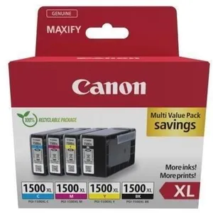 Comparateur de prix : Cartouche d'encre CANON Pack PGI-1500 XL Noire + 3 couleurs TU
