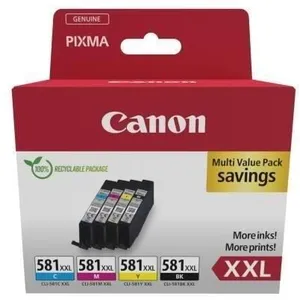 Comparateur de prix : Conso imprimantes - CANON - CLI-581XXL - Multipack C/M/Y/BK 1998C007