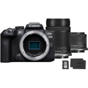 Appareil photo hybride Canon EOS R10 + objectif RF-S 55-210mm + objec... pas cher