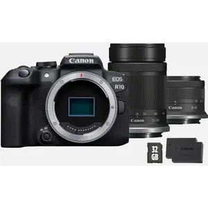 Appareil photo hybride Canon EOS R10 + objectif RF-S 55-210mm + object... pas cher