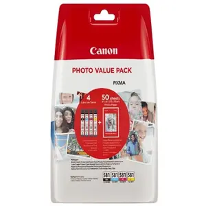 Canon CLI581 Pack 4 cartouches Noir, cyan, magenta et jaune (2106C005) pas cher
