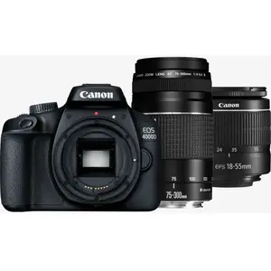 Canon EOS 4000D + EF-S 18-55mm (Obsolete ou périmé) Noir pas cher