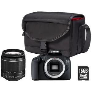 Comparateur de prix : Appareil photo Reflex CANON EOS 2000D+EF-S 18-55 IS II+Etui+SD16Go TU