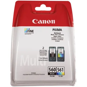 Multi Pack Cartouche d'encre Noir + Couleur Canon PG560/CL561 pas cher