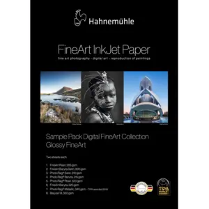 Canon Packs d'échantillon de papier Hahnemühle FineArt GLOSSY, A4 - 16 feuilles