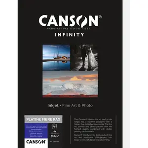 Canon Canson Infinity Platine Fibre Rag 310 g/m² A4 - 25 feuilles pas cher
