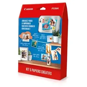 Kit 5 papiers créatifs Canon pour imprimante pas cher
