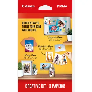 Comparateur de prix : CANON Kit photo papiers créatifs n2 MG101 RP101 PP201