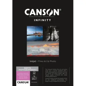 Canon Canson Infinity Baryta Photographique II 310 g/m² A4 - 25 feuilles pas cher