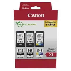 Comparateur de prix : Canon Pack Noire*2 + Couleur - PG-545XLx2/CL-546XL MULTI