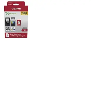 Pack de 2 cartouches Canon PG560XL et CL561XL Noir et couleur + 50 feu... pas cher