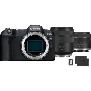 Appareil photo hybride Canon EOS R8, noir + objectif RF 85mm Macro IS... pas cher