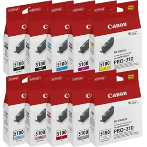 Canon PFI-5100 Cartouche d'encre MBK/PBK/C/M/Y/PC/PM/R/GY/CO Multipack...