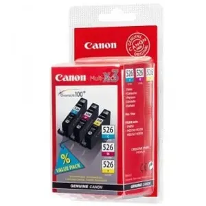 Comparateur de prix : CANON Pack de 3 cartouches d'encre CLI-526 Cyan/Magenta/Jaune