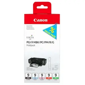 Conso imprimantes - CANON - PGI-9 MBK/PC/PM/R/G - Multipack 1033B013
