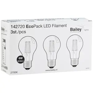 Bailey | 3x LED Ampoule | E27  | 6W pas cher