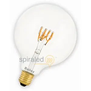 Bailey Spiraled Leslie | LED Ampoule Globe | E27 Dimmable | 4W (rempla... pas cher