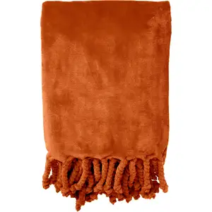 Dutch Decor Plaid Florijn - Orange 150x200 cm pas cher