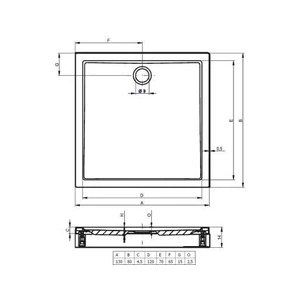 Riho Davos Receveur de douche rectangulaire, D002016005, pas cher