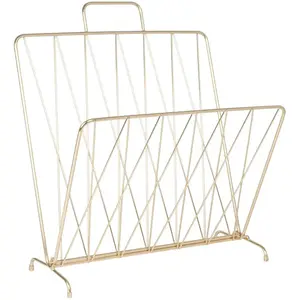 Present Time Pt, Porte-revues Diamond en métal, plaqué Or, 40x26,5x45cm pas cher