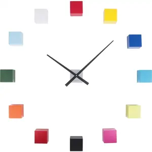 Karlsson - Horloge Murale Bricolage Cubique Multicolore - Blanc pas cher