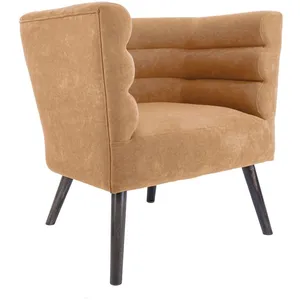 Comparateur de prix : LEITMOTIV Fauteuil de salon design velours Explicit - Jaune ocre
