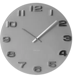 Comparateur de prix : Karlsson - Horloge ronde vintage en verre gris 35 cm
