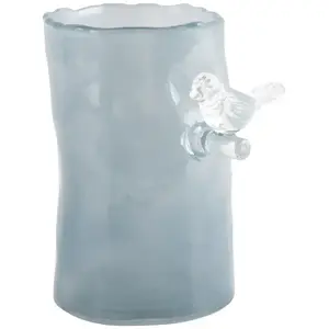 Vase Bird On Branch Present Time