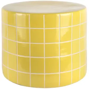 Table d'appoint Retro Tiles Low Present Time Jaune taille unique
