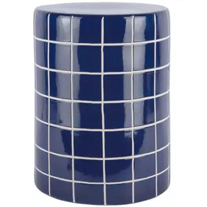 Table d'appoint Retro Tiles High Present Time Cobalt taille unique pas cher