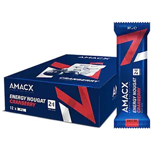 Comparateur de prix : Barre énergétique Amacx Energy Nougat Bar goût myrtille (12 unités)