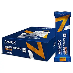 Comparateur de prix : Barre énergétique Amacx Energy Nougat Bar goût papaye (12 unités)