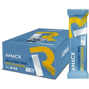 Comparateur de prix : Barre énergétique Amacx Recovery Bar 55g goût caramel salé (12 unités)