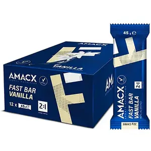 Comparateur de prix : Barre énergétique Amacx Fast Bar goût vanille (12 unités)