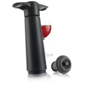 Pompe noire et 1 bouchon à vin - Vacuvin