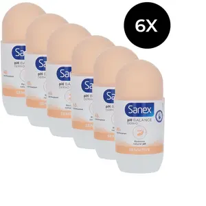 Sanex Dermo Sensitive Roll-on Deodorant - 6 x 50 ml