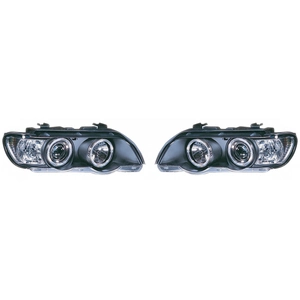 AUTO-STYLE Set de phares pour BMW X5 E53 2000-2004 - Noir - Angel-Eyes inclus DLBMK07JVendu parwinparts