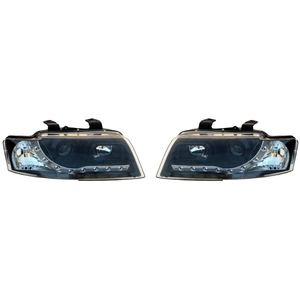 AutoStyle Set phares DRL-Look pour Audi A4 8E/B6 2001-2004 - Noir DLAUK11JVendu parwinparts