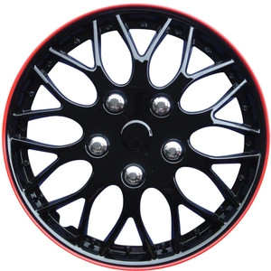 AutoStyle enjoliveurs Missouri 14 pouces ABS noir / rouge lot de 4 pas cher