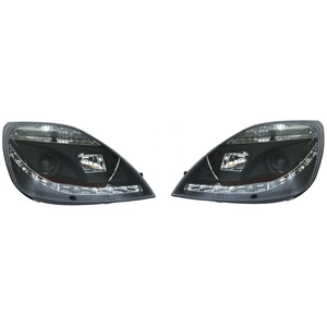 Comparateur de prix : AUTO-STYLE Set phares DRL-Look adapté pour Ford Fiesta VI 2002-2008 - Noir DLFOK26J