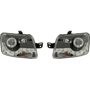 Comparateur de prix : AUTO-STYLE Set phares DRL-Look adapté pour Fiat Panda 2003-2008 - Noir DLFIK11J
