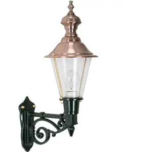 K.S. Verlichting Applique d'extérieur nostalgique Edam M, vert/cuivreVendu parluminaire