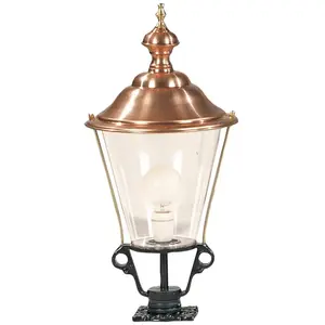 K.S. Verlichting Borne lumineuse K3B avec couvercle en cuivre, noirVendu parluminaire