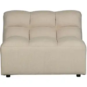 WOOOD Fauteuil en tissu sable pas cher