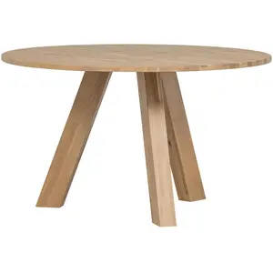 Drawer WOOOD Table à manger 4 personnes ronde en bois - Bois clair pas cher