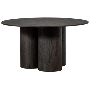 WOOOD Oona - table ronde en bois foncé pas cher